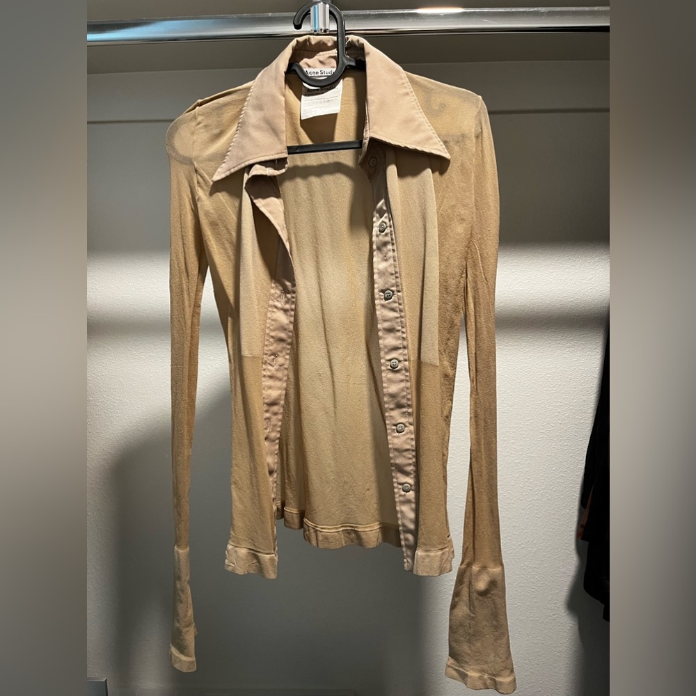 *SOLD* Acne Studios Semi-Sheer Blouse Shirt Size S
